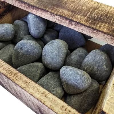 Камень для бани Оливин (10 кг, ящик, шлифованный)