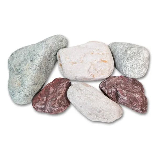 Камень для бани Микс премиум (яшма, кварц, жадеит), 15 кг, коробка